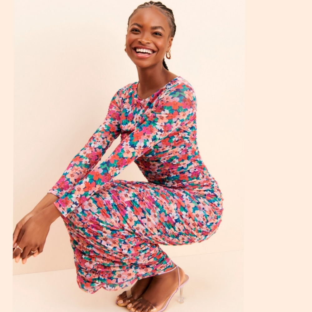 Anthropologie Charlie Holiday Valentina Mesh Maxi Dress